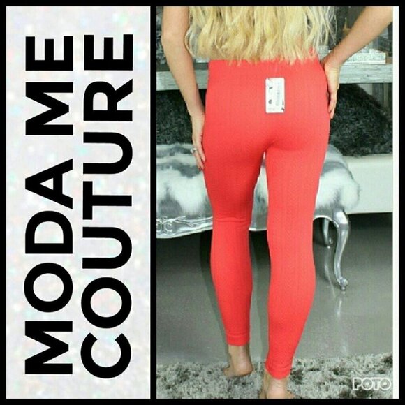 QUILTED TEXTURED FLEECE LINED LEGGINGS - Picture 3 of 4